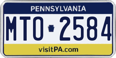 PA license plate MTO2584