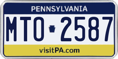 PA license plate MTO2587