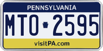 PA license plate MTO2595