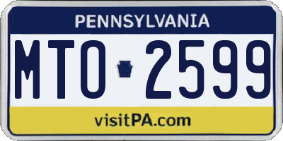 PA license plate MTO2599