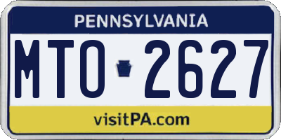 PA license plate MTO2627