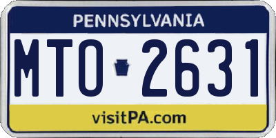 PA license plate MTO2631