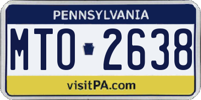 PA license plate MTO2638