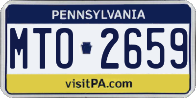 PA license plate MTO2659