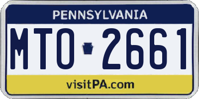PA license plate MTO2661