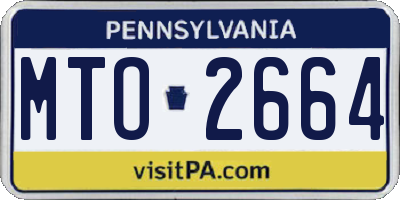 PA license plate MTO2664