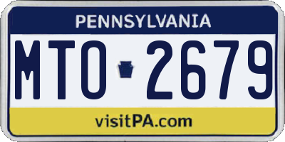 PA license plate MTO2679