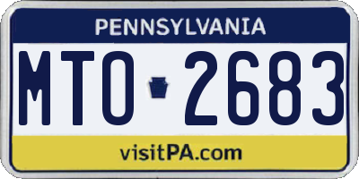 PA license plate MTO2683