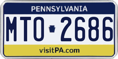 PA license plate MTO2686