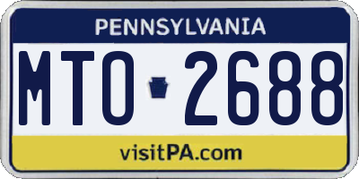 PA license plate MTO2688