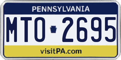PA license plate MTO2695
