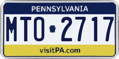 PA license plate MTO2717