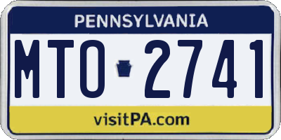 PA license plate MTO2741