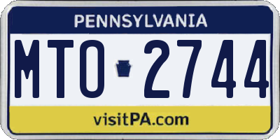 PA license plate MTO2744