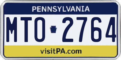 PA license plate MTO2764