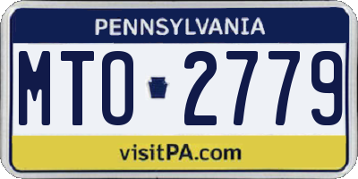 PA license plate MTO2779