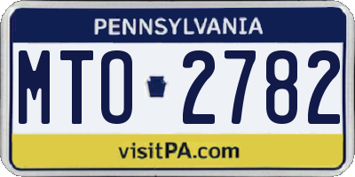 PA license plate MTO2782