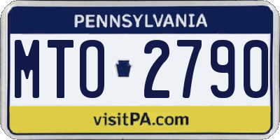 PA license plate MTO2790
