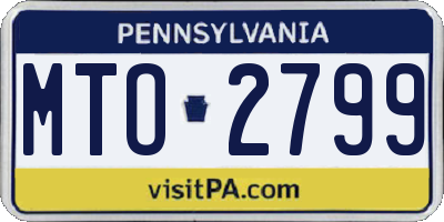 PA license plate MTO2799