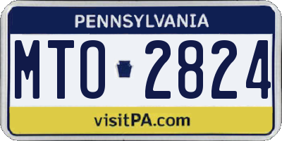 PA license plate MTO2824