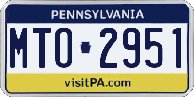 PA license plate MTO2951
