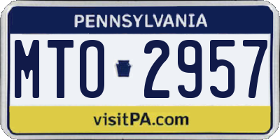 PA license plate MTO2957