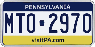 PA license plate MTO2970