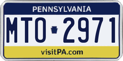 PA license plate MTO2971