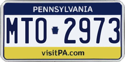 PA license plate MTO2973