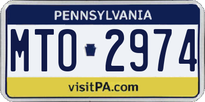 PA license plate MTO2974