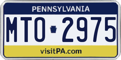 PA license plate MTO2975