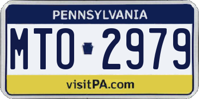 PA license plate MTO2979