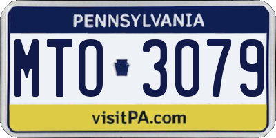 PA license plate MTO3079