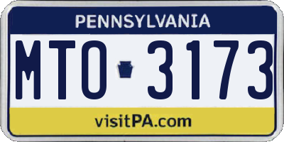 PA license plate MTO3173