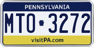 PA license plate MTO3272