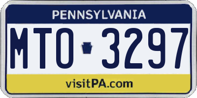PA license plate MTO3297