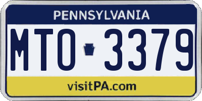 PA license plate MTO3379