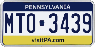 PA license plate MTO3439
