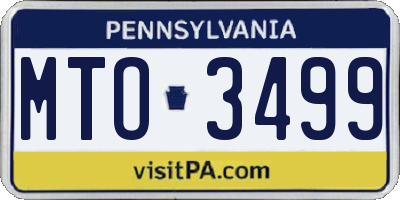 PA license plate MTO3499