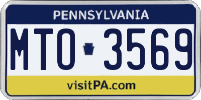 PA license plate MTO3569