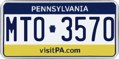 PA license plate MTO3570