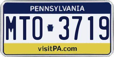 PA license plate MTO3719