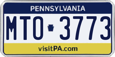 PA license plate MTO3773