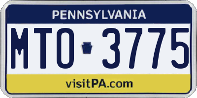 PA license plate MTO3775