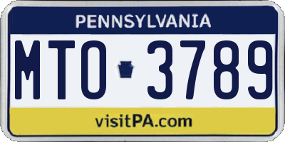 PA license plate MTO3789