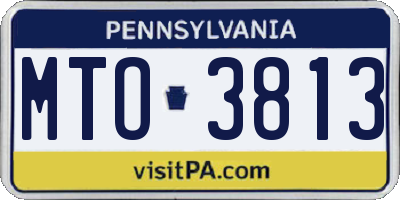PA license plate MTO3813