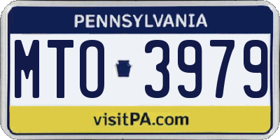 PA license plate MTO3979