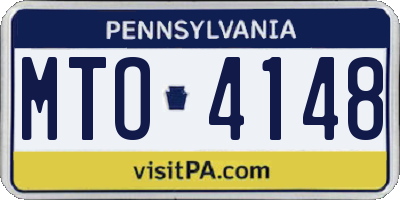 PA license plate MTO4148