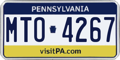 PA license plate MTO4267