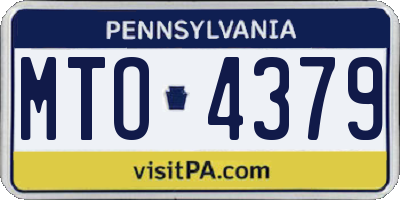 PA license plate MTO4379